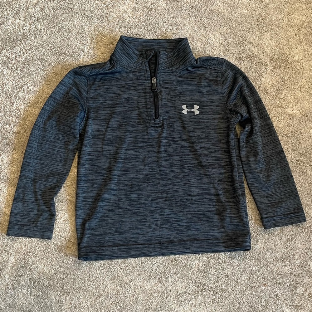 Under Armour Boys' Charcoal Heather Quarter-Zip Pullover